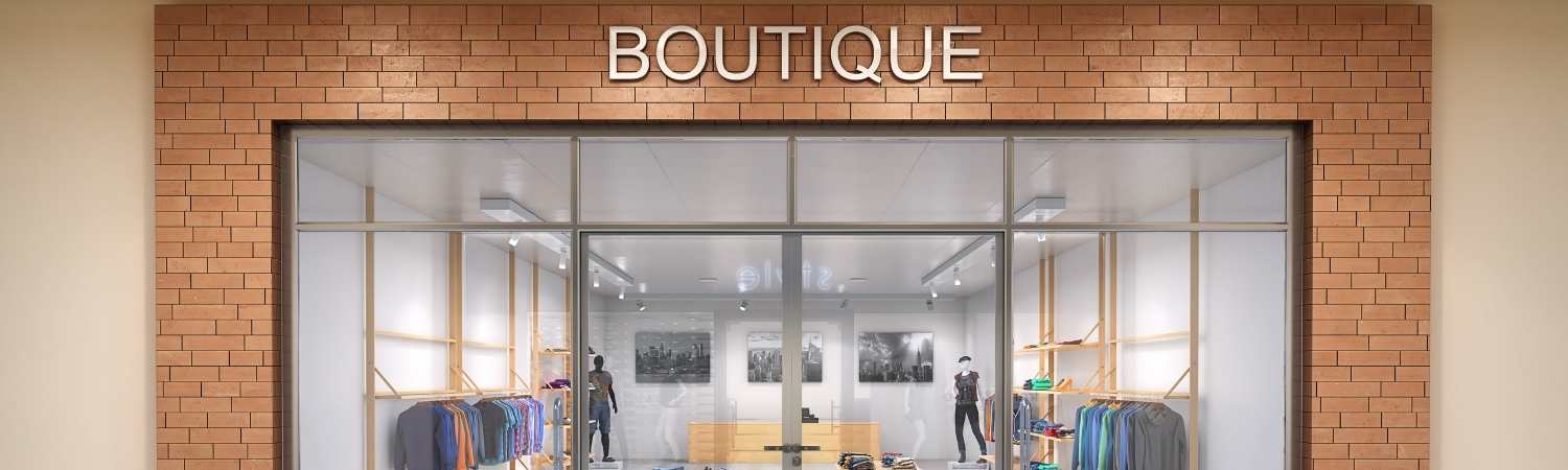 Modern boutique storefront